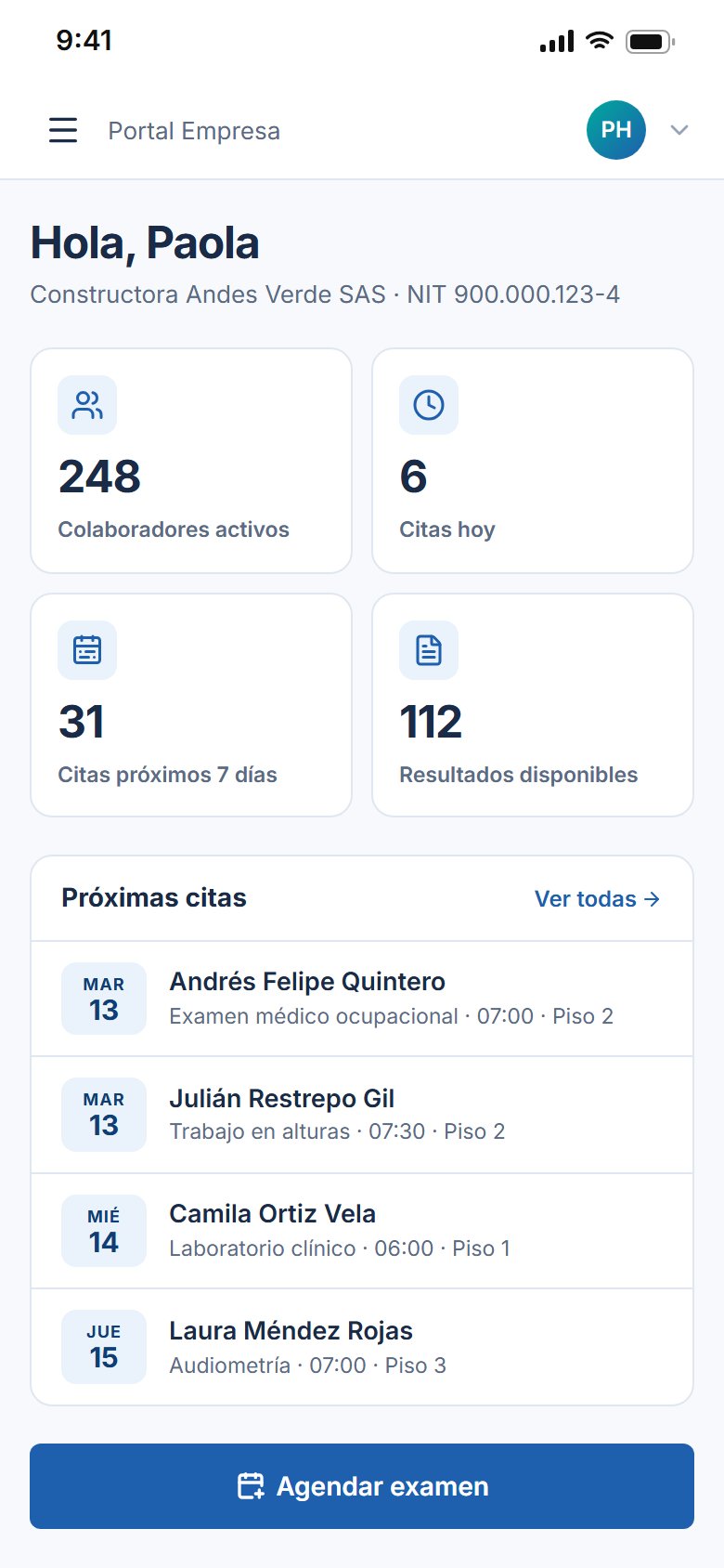 Company portal on mobile