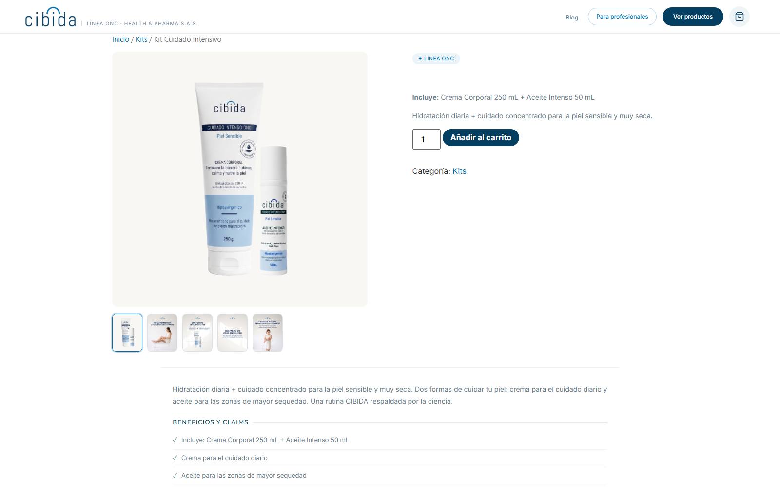 CIBIDA kit product page