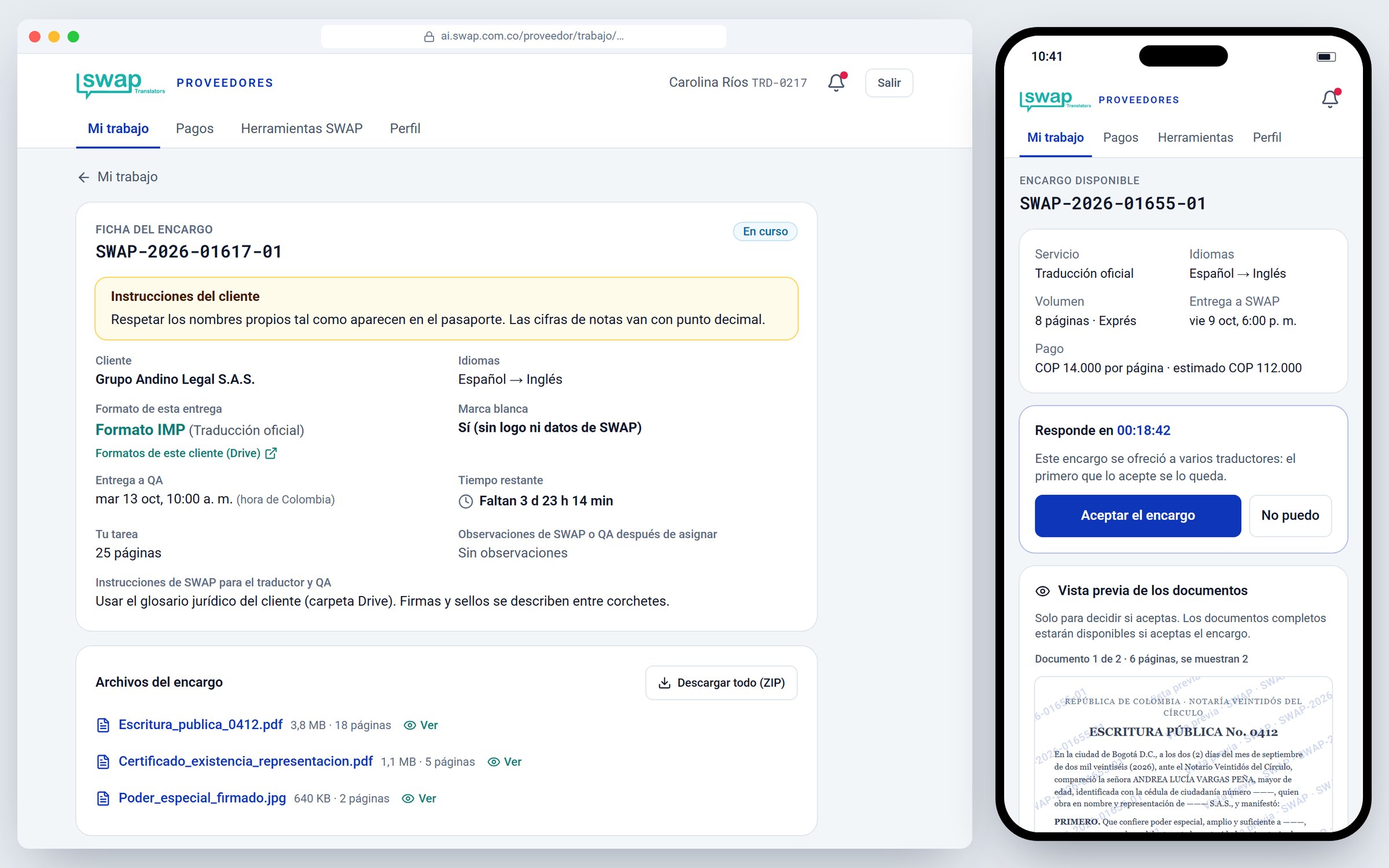 Translator portal