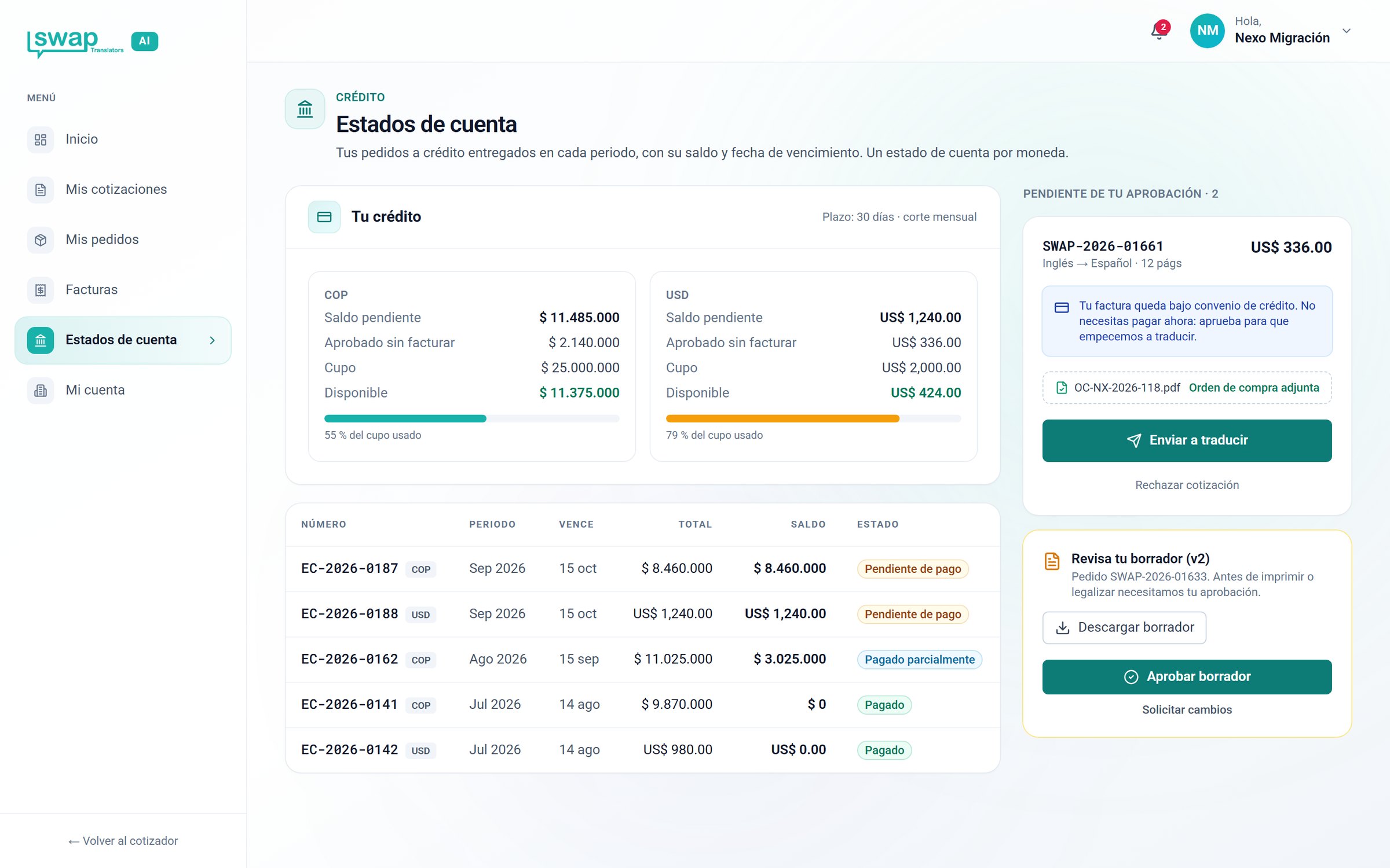 B2B client portal